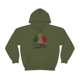 Merry Christmas Leopard Print Unisex Heavy Blend Hooded Sweatshirt! Winter Vibes!