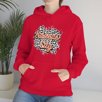 Kansas City Football Grey and Pink Leopard Print Unisex Heavy Blend Hooded Sweatshirt! Football Season!