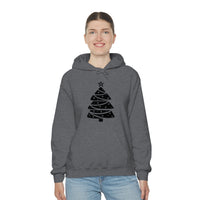 Christmas Tree Wrap Minimalistic Design Unisex Heavy Blend Hooded Sweatshirt! Winter Vibes!