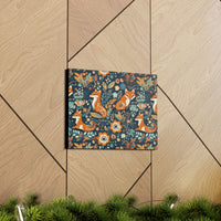 Vintage 70's Inspired Floral Foxy Canvas Gallery Wraps!