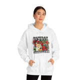 Rustic Cowboy Christmas Holiday Unisex Heavy Blend Hooded Sweatshirt! Winter Vibes!