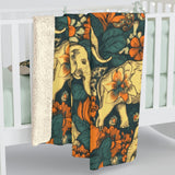 Vintage 70's Inspired Elephant Sherpa Fleece Blanket!