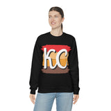 Kansas City Football Paint Stripe Vintage KC Unisex Heavy Blend Crewneck Sweatshirt! Football Season!