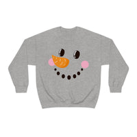 Snowman Grinning Side View Unisex Heavy Blend Crewneck Sweatshirt! Winter Vibes!