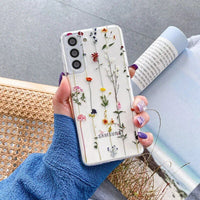 Ultra Clear Floral Painted Silicone Phone Case for Samsung Galaxy S Series