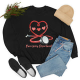 Valentines Day Emergency Department Stethoscope Heart Unisex Heavy Blend Crewneck Sweatshirt! Spring Vibes!