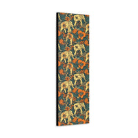 Vintage 70's Inspired Elephant Florals Canvas Gallery Wraps!