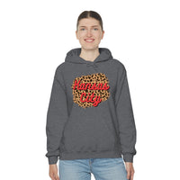 Kansas City Football Leopard Print Unisex Heavy Blend Hooded Sweatshirt! Football Season!