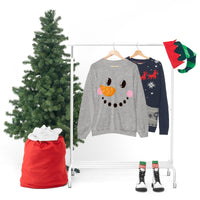 Snowman Grinning Side View Unisex Heavy Blend Crewneck Sweatshirt! Winter Vibes!