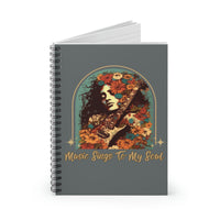 Music Sings To My Soul Vintage Guitar Floral Arch Spiral Journal!