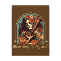 Vintage 70's Inspired Music Sings To My Soul Canvas Gallery Wraps!