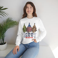 Rustic Military Merry Christmas Holiday Unisex Heavy Blend Crewneck Sweatshirt! Winter Vibes!