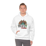 Merry Christmas Sunflower Holiday Unisex Heavy Blend Hooded Sweatshirt! Winter Vibes!