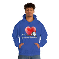 Valentines Day Stethoscope Heart Hug Emergency Department Unisex Heavy Blend Hooded Sweatshirt! Spring Vibes!