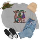 Western This Girl Loves Christmas Unisex Heavy Blend Crewneck Sweatshirt! Winter Vibes!