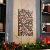 Vintage 70's Inspired Musical Notes Floral Canvas Gallery Wraps!