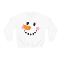 Snowman Grinning Side View Unisex Heavy Blend Crewneck Sweatshirt! Winter Vibes!