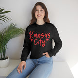 Kansas City Football Unisex Heavy Blend Crewneck Sweatshirt! Football Season!