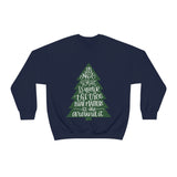 It's What is Around the Tree That Matters Unisex Heavy Blend Crewneck Sweatshirt! Winter Vibes!