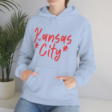 Kansas City Football Red Unisex Heavy Blend Hooded Sweatshirt! Football Season!