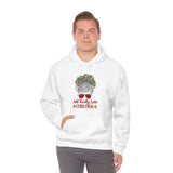 Just Really Love Christmas Bun Girl Unisex Heavy Blend Hooded Sweatshirt! Winter Vibes!