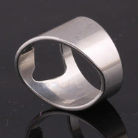 Stainless Steel Punk Ring Bottle Opener - Party Essential, Fashionable Beer Accessory