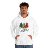 Merry Christmas Leopard Print Unisex Heavy Blend Hooded Sweatshirt! Winter Vibes!