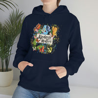 Kindness Matters Vintage Butterflies Unisex Heavy Blend Hooded Sweatshirt! Spring Vibes!