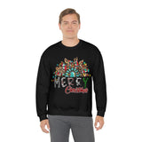 Merry Christmas Sunflower Holiday Unisex Heavy Blend Crewneck Sweatshirt! Winter Vibes!