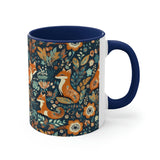 Vintage 70's Floral Foxy Accent Coffee Mug, 11oz!