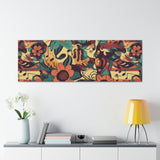 Vintage 70's Inspired Musical Notes Floral Canvas Gallery Wraps!