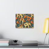 Vintage 70's Inspired Elephant Florals Canvas Gallery Wraps!