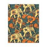 Vintage 70's Inspired Elephant Florals Canvas Gallery Wraps!