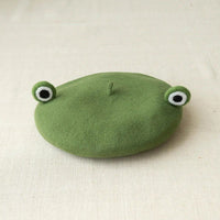 Unisex Frog Big Eye Wool Beret