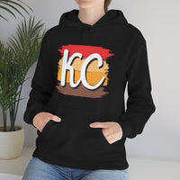 Kansas City Football Paint Stripe KC Unisex Heavy Blend Hooded Sweatshirt! Football Season!