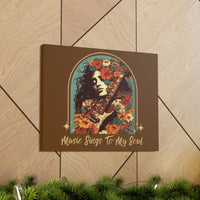 Vintage 70's Inspired Music Sings To My Soul Canvas Gallery Wraps!