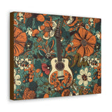 Floral Vintage 70's Inspired Guitar Canvas Gallery Wraps!