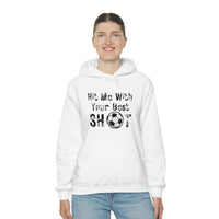 Hit Me With Your Best Shot Soccer Unisex Heavy Blend™ Hooded Sweatshirt!