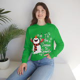 Tis The Season To Sparkle Snowman Unisex Heavy Blend Crewneck Sweatshirt! Winter Vibes!