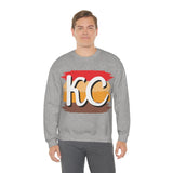 Kansas City Football Paint Stripe Vintage KC Unisex Heavy Blend Crewneck Sweatshirt! Football Season!