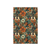 Vintage 70's Inspired Guitars Florals  Premium Matte Vertical Posters!