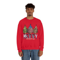 Rustic Military Merry Christmas Holiday Unisex Heavy Blend Crewneck Sweatshirt! Winter Vibes!