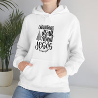 Christmas Is All About Jesus Unisex Heavy Blend Hooded Sweatshirt! Winter Vibes!