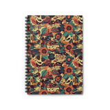 Vintage 70's Musical Notes Floral Spiral Journal!