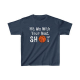 Hit Me With Your Best Shot Basketball Kids Heavy Cotton Tee! Foxy Kids!