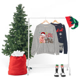 Rustic Merry Christmas Yall Pig Unisex Heavy Blend Crewneck Sweatshirt! Winter Vibes!