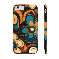 Vintage Florals Brown and Teal Tough Phone Cases, Case-Mate!