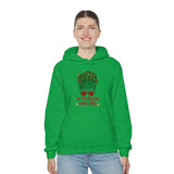 Just Really Love Christmas Bun Girl Unisex Heavy Blend Hooded Sweatshirt! Winter Vibes!