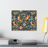 Vintage 70's Inspired Floral Foxy Canvas Gallery Wraps!