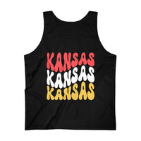 Kansas Football Red Wave Men's Ultra Cotton Tank Top! Football Season! Men's Activewear!